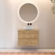 Meuble de salle de bains profondeur réduite 39 cm avec plan de toilette en bois Roma Bruntec principal 1