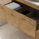 Meuble de salle de bains profondeur réduite 39 cm avec plan de toilette en bois Roma Bruntec détail 6