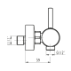 Mitigeur de douche Sirio de GME croquis 7