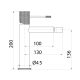 Mitigeur de bidet Line Imex croquis 7