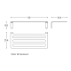 Porte-serviettes de salle de bains Line Cosmic croquis 3