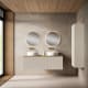 Meuble de salle de bains avec plan de toilette en MDF hydrofuge Bari Visobath principal 5