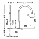 Robinet de lavabo Project XXL Tres croquis 4
