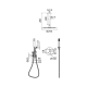 Ensemble de douche encastré Genova par Imex croquis 5