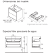 Ensemble de meubles de salle de bains avec plan de toilette en bois Optimus Salgar croquis 13