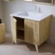 Ensemble de meubles de salle de bain en bois massif Alpes 14 Bruntec détail 2