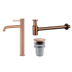 Pack Imex Monza robinet de lavabo à bec haut + Bonde à déclic + Siphon rond apparent principal 4