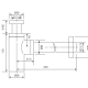 Pack Imex Monza robinet de lavabo à bec haut + Bonde à déclic + Siphon rond apparent croquis 6