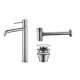 Pack robinet de lavabo à bec haut Monza Imex + valve clic clac + Siphon rond apparent principal 5