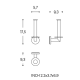 Porte-rouleau vertical Architect S+ Cosmic croquis 10