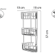 Triple shower shelf 600 Bruntec croquis 2