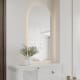 Miroir en arche avec éclairage LED Lama Bruntec principal 1