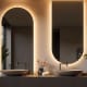 Miroir en arche avec éclairage LED Lama Bruntec principal 0