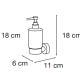 Distributeur de savon Arena by Mediterranea Distributeur de savon pour salle de bains croquis 1