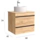 Meuble de salle de bains avec vasque Born Salgar détail 4