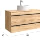 Meuble de salle de bains avec vasque Born Salgar détail 6