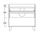 Siena Coycama 40cm - Ensemble meuble de salle de bain à profondeur réduite croquis 4