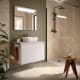 Meuble de salle de bains avec plan de toilette en bois Noja Salgar principal 1