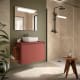 Meuble de salle de bains avec plan de toilette en bois Noja Salgar principal 6