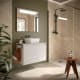 Meuble de salle de bains avec plan de toilette en bois Noja Salgar principal 2