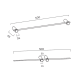 Barre porte-serviettes de bain Time Medimex croquis 6