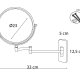 Miroir circulaire grossissant x5 Bruntec croquis 3