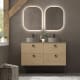 Ensemble de meubles de salle de bains avec lavabos sur plan de toilette microtec Avila Dos Carmen principal 1
