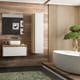 Meuble de salle de bain avec plan de toilette en bois Lambda Coycama environnement 18