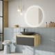 Meuble de salle de bain avec plan de toilette en bois Lambda Coycama environnement 19
