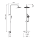 Ensemble de douche Clement Lluvibath croquis 5