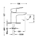 Robinets de lavabo Base Tres croquis 1