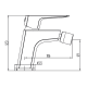 Mitigeur de bidet Marriot GME croquis 8