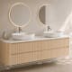 Meuble de salle de bains avec plan de toilette Solid Surface Duna Bruntec croquis 6
