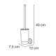 Brosse de toilette Arena par Mediterranea de baño croquis 1