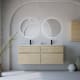 Ensemble de meubles de salle de bain en bois massif palilleria Horizontal Alpes 7 Bruntec principal 1