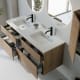 Ensemble de meubles de salle de bain en bois massif palilleria Horizontal Alpes 7 Bruntec détail 2