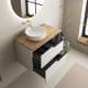 Meuble de salle de bains microtec avec plan de toilette Coban Bruntec détail 3