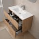 Meuble de salle de bains en bois à profondeur réduite 37,8 cm Vilma Bruntec détail 5