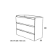 Armoire de toilette à profondeur réduite 39 cm Carmen Avila dos croquis 10