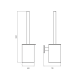Essential Medimex Bathroom Toilet brush set croquis 6