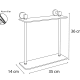 Etagère double salle de bain Bruntec croquis 1