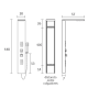 Colonne de douche hydromassante Ilma Sagobar croquis 1