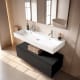 Ensemble de meubles de salle de bain avec lavabo en céramique de 12 cm de hauteur et tiroirs Nomad Viso principal 8