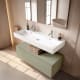 Ensemble de meubles de salle de bain avec lavabo en céramique de 12 cm de hauteur et tiroirs Nomad Viso principal 5