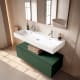 Ensemble de meubles de salle de bain avec lavabo en céramique de 12 cm de hauteur et tiroirs Nomad Viso principal 6