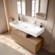 Ensemble de meubles de salle de bain avec lavabo en céramique de 12 cm de hauteur et tiroirs Nomad Viso principal 12
