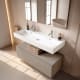Ensemble de meubles de salle de bain avec lavabo en céramique de 12 cm de hauteur et tiroirs Nomad Viso principal 10