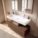 Ensemble de meubles de salle de bain avec lavabo en céramique de 12 cm de hauteur et tiroirs Nomad Viso principal 4