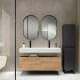 Ensemble de meubles de salle de bain avec lavabo en céramique de 12 cm de hauteur et tiroirs Nomad Viso principal 0