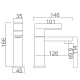 Robinet de lavabo Valencia Imex croquis 3